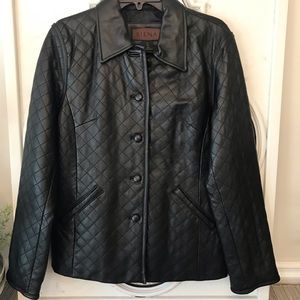 Black Leather Jacket Size 12